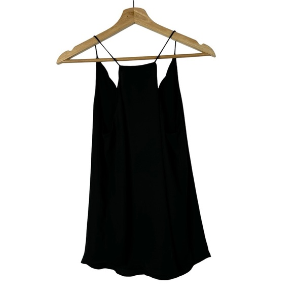 Ann Taylor LOFT Black Scallop Neck Racerback Tank XS - Picture 2 of 3